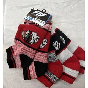 FBF Originals 3 Pack Of No Show Socks Chicago Blackhawks Men's SZ LG 10-13